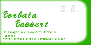 borbala bappert business card